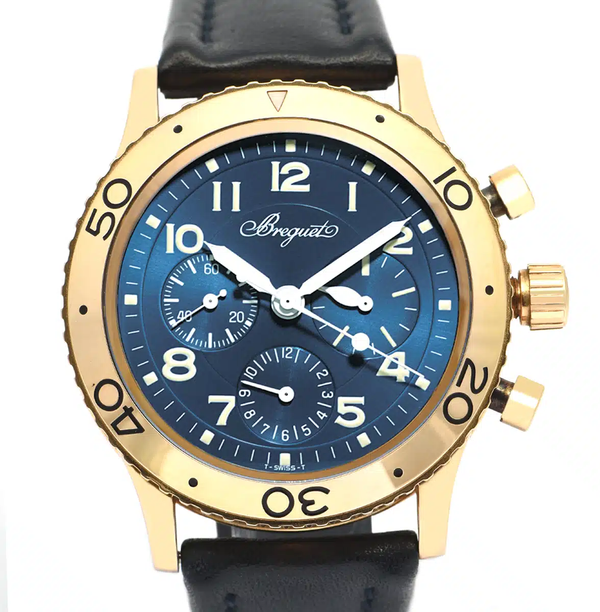 Breguet Type XX - XXI - XXII 3800 39mm Rose gold Blue