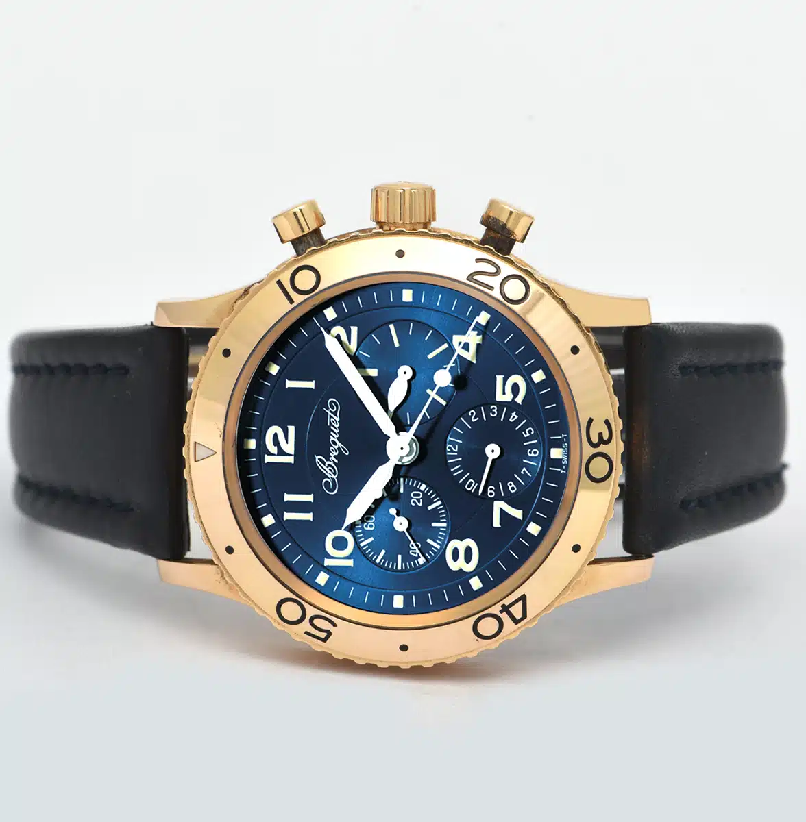 Breguet Type XX - XXI - XXII 3800 39mm Rose gold Blue 4