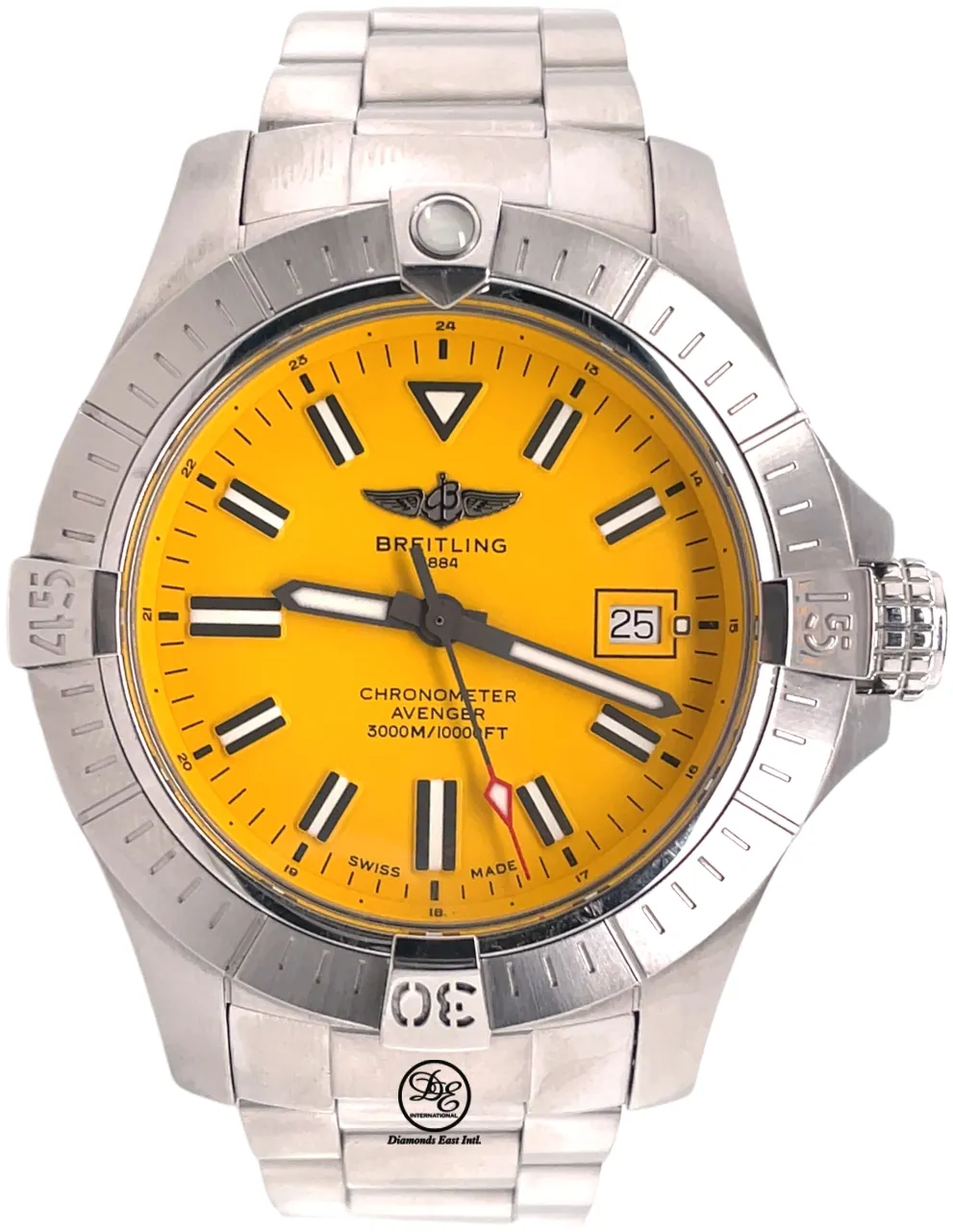 Breitling Avenger A17319101I1A1 45mm Stainless steel Yellow