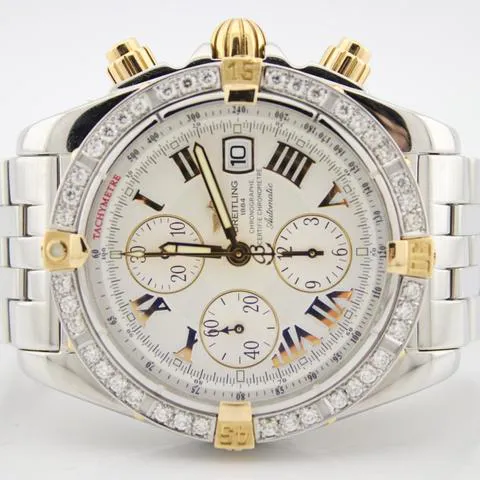 Breitling Chronomat B13356 44mm Yellow gold and Stainless steel White