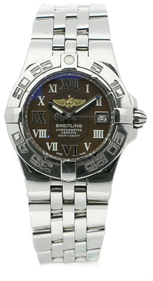 Breitling Galactic A71340 30mm Stainless steel Brown