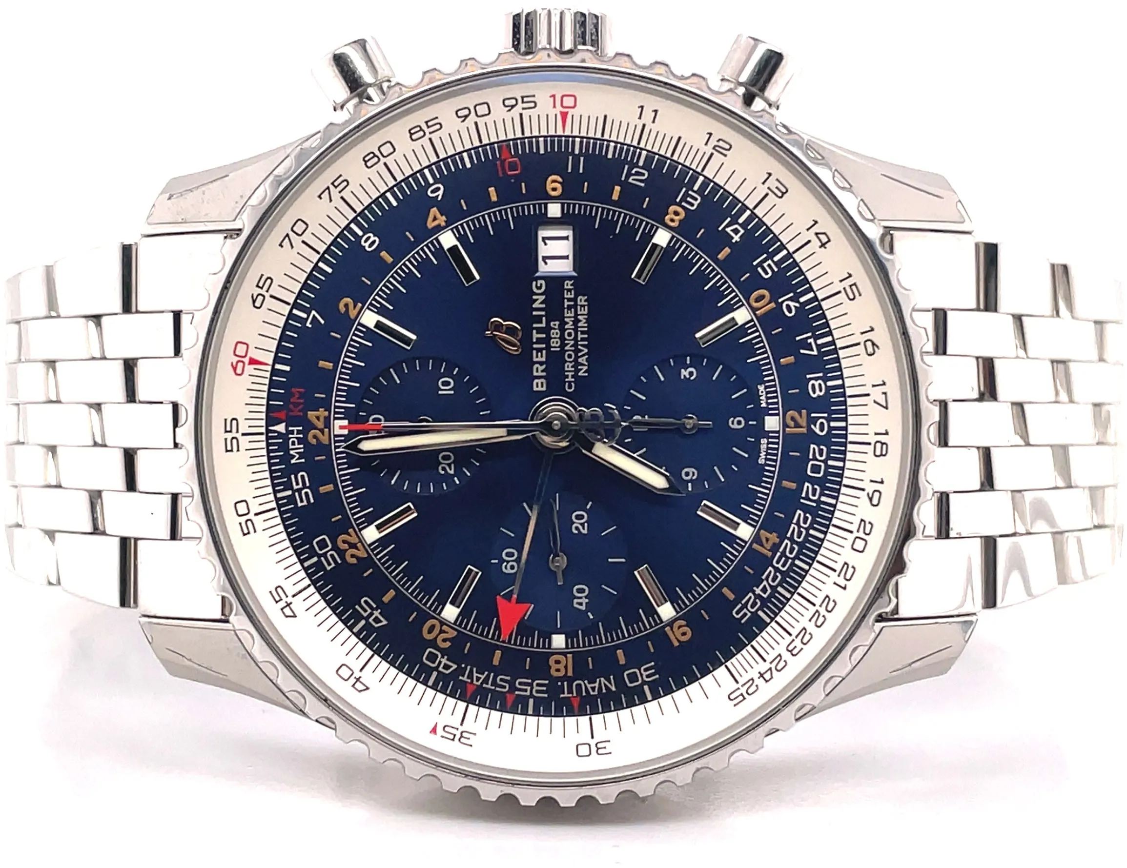 Breitling Navitimer A24322 46mm Stainless steel Blue 1