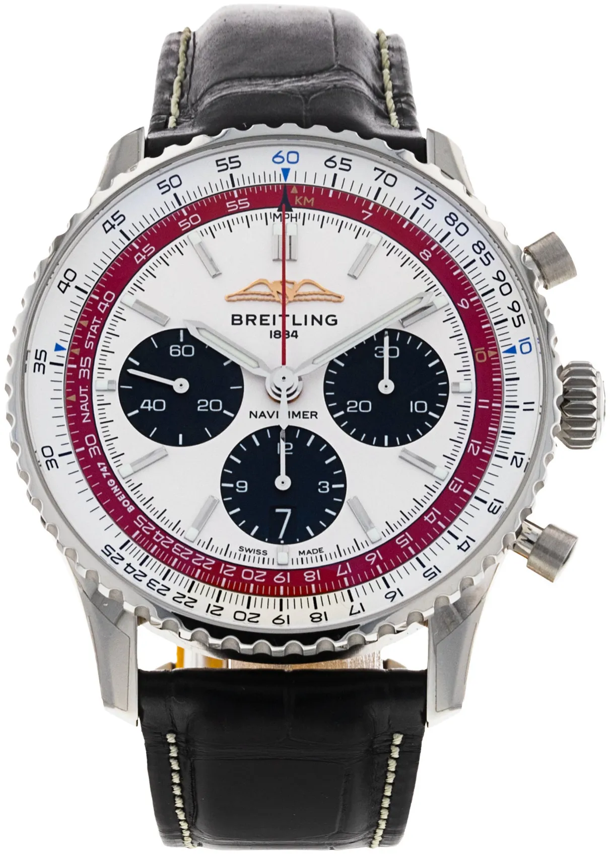 Breitling Navitimer B01 Chronograph AB0138 - BOEING 747 43mm Stainless steel Cream Baton