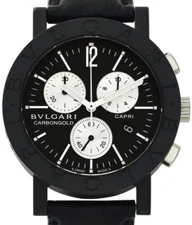 Bulgari Bulgari Carbongold BB 38 CL CH Carbon fiber Black