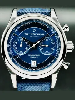 Carl F. Bucherer Manero Flyback 10919.08.53.21 43mm Stainless steel Blue