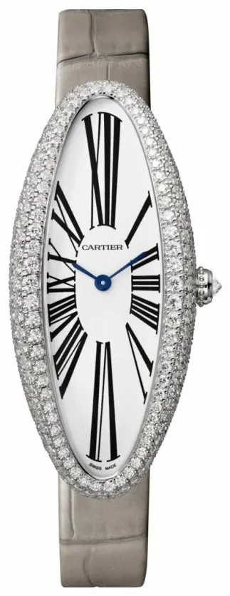 Cartier Baignoire Allongée WJBA0007 47mm White gold and 18k white gold Silver