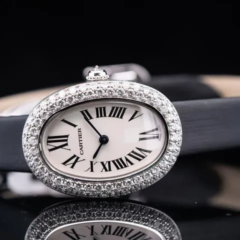 Cartier Baignoire WB509731 21mm White gold Silver