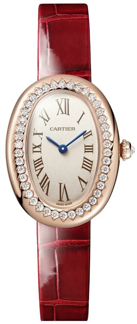 Cartier Baignoire WJBA0031 23.09mm Rose gold and 18k rose gold Silver