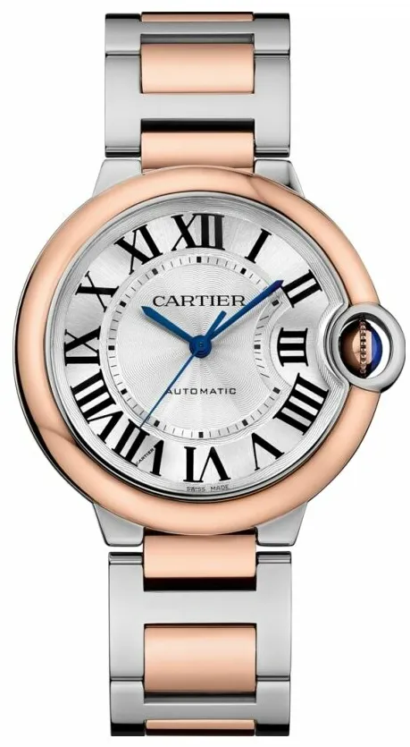 Cartier Ballon Bleu de Cartier W2BB0033 36mm Rose gold and Stainless steel and 18k rose gold Silver