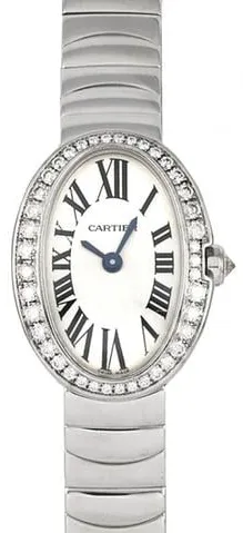 Cartier Mini Baignoire WB520025 25.5mm White gold Silver