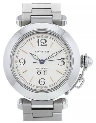 Cartier Pasha C 2475 35mm Stainless steel White