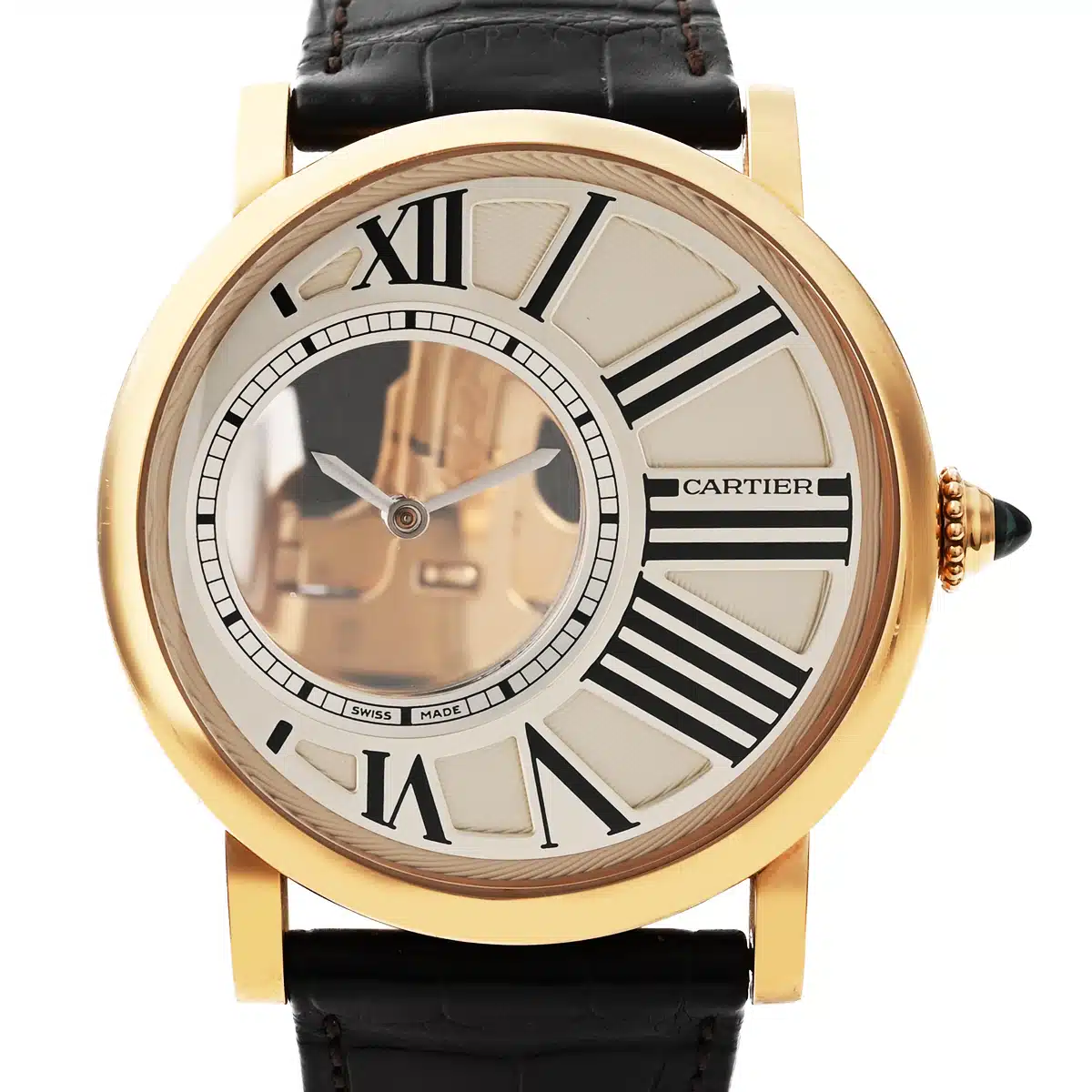 Cartier Rotonde W1556223 42mm Rose gold Silver