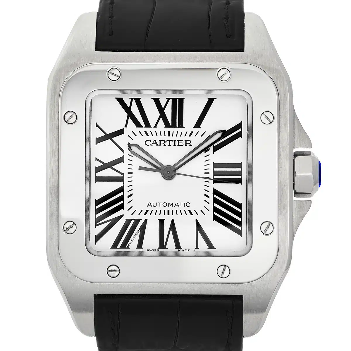 Cartier Santos 100 2656 38mm Stainless steel Silver