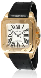 Cartier Santos 100 100 W20071Y1 18k yellow gold Silver