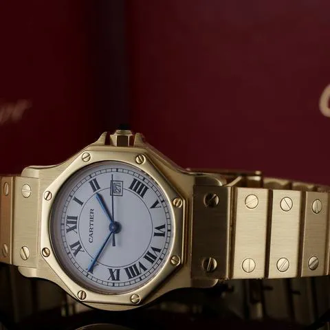 Cartier Santos 2965 30mm Yellow gold White 1