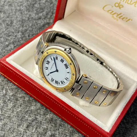 Cartier Santos 8191 27mm Yellow gold and Stainless steel White