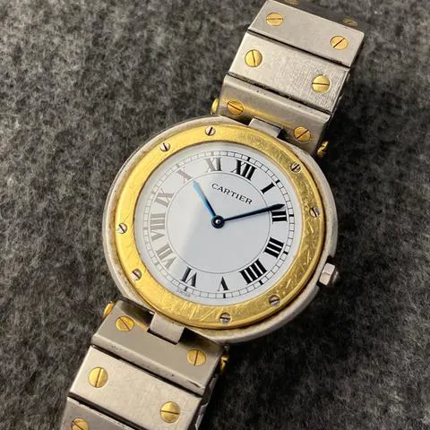 Cartier Santos 8191 27mm Yellow gold and Stainless steel White 1