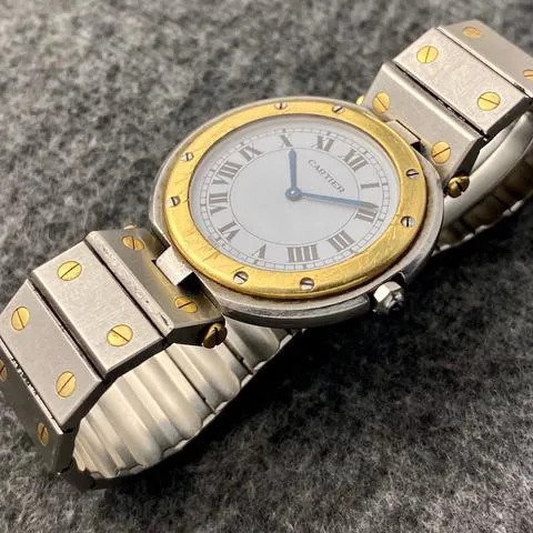 Cartier Santos 8191 27mm Yellow gold and Stainless steel White 2