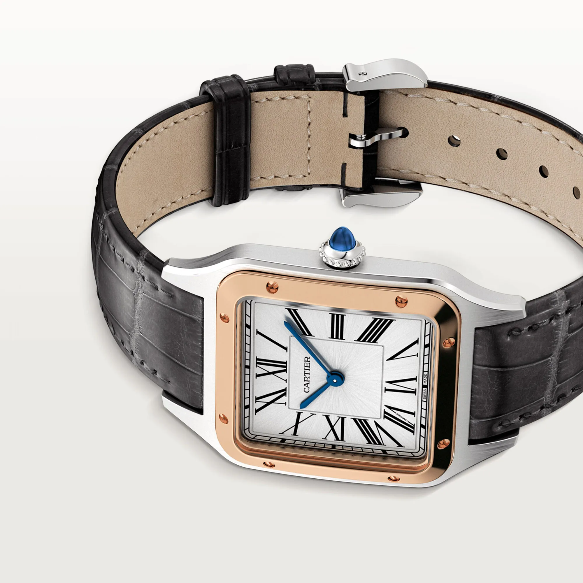 Cartier Santos Dumont W2SA0011 43.5mm Rose gold and Stainless steel and 18k rose gold Silver 6