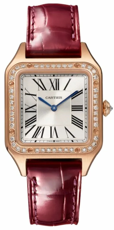 Cartier Santos Dumont WJSA0017 38mm Rose gold and 18k rose gold Silver