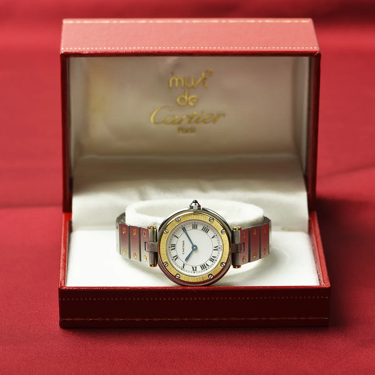 Cartier Santos Ronde 8191 27mm Yellow gold and Stainless steel White 2