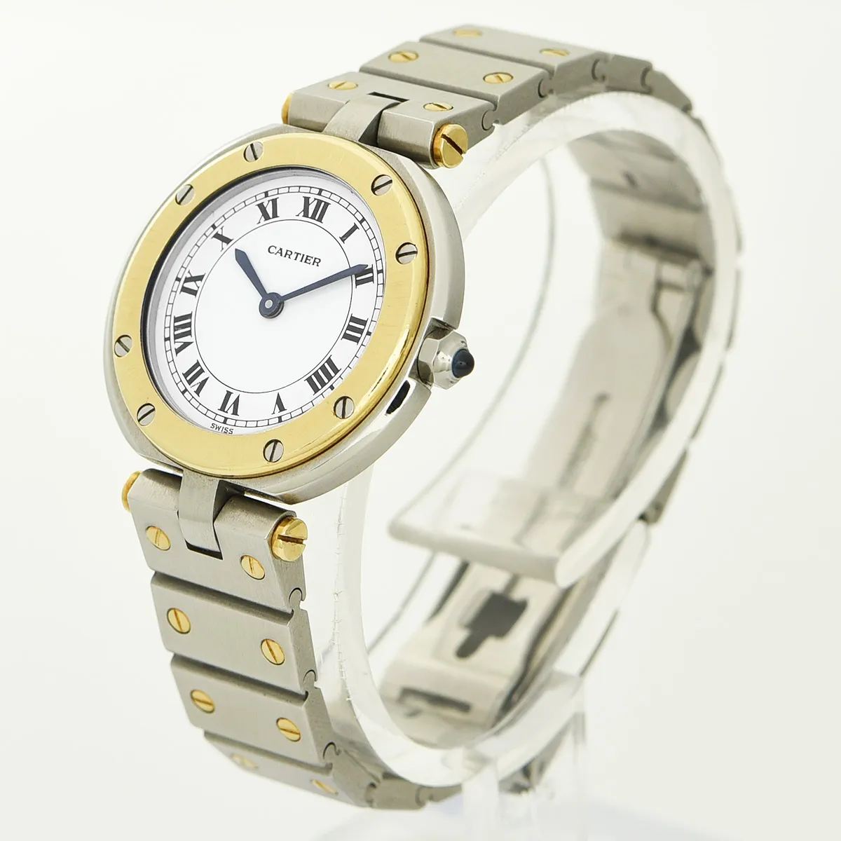 Cartier Santos Ronde 8191 27mm Yellow gold and Stainless steel White 3