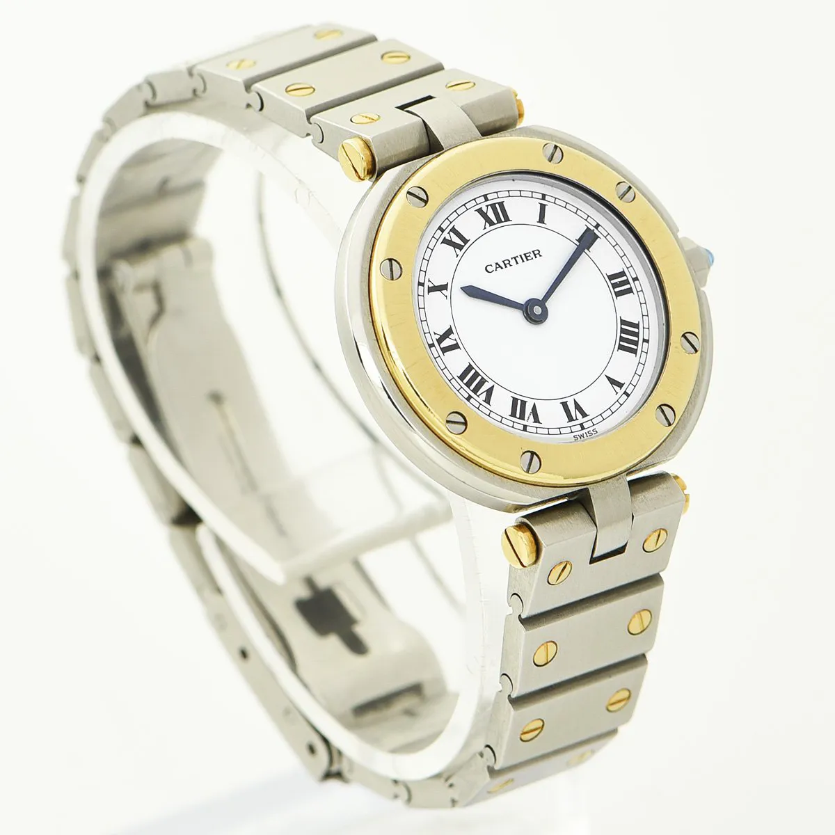 Cartier Santos Ronde 8191 27mm Yellow gold and Stainless steel White 4