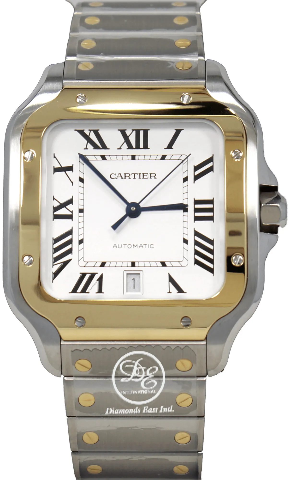 Cartier Santos W2SA0006 40mm Yellow gold and Stainless steel Opaline