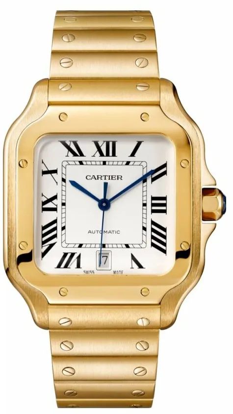 Cartier Santos WGSA0029 40mm Yellow gold and 18k yellow gold Silver