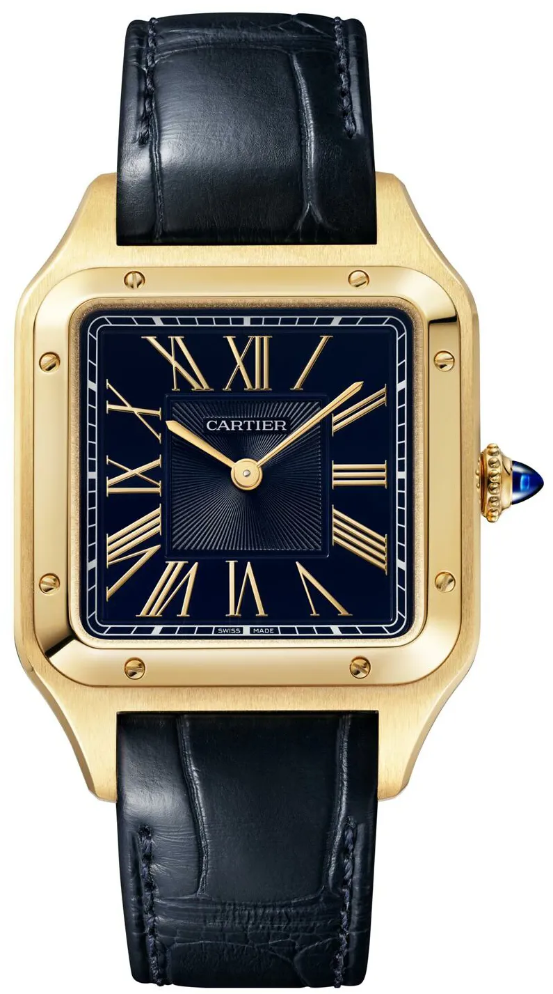 Cartier Santos WGSA0077 43.5mm Yellow gold and 18k yellow gold Blue