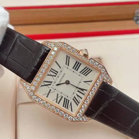 Cartier Santos WH100351 38.25mm Rose gold White 2