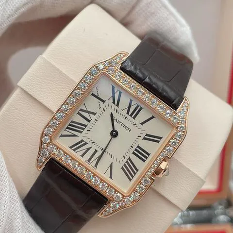 Cartier Santos WH100351 38.25mm Rose gold White 3