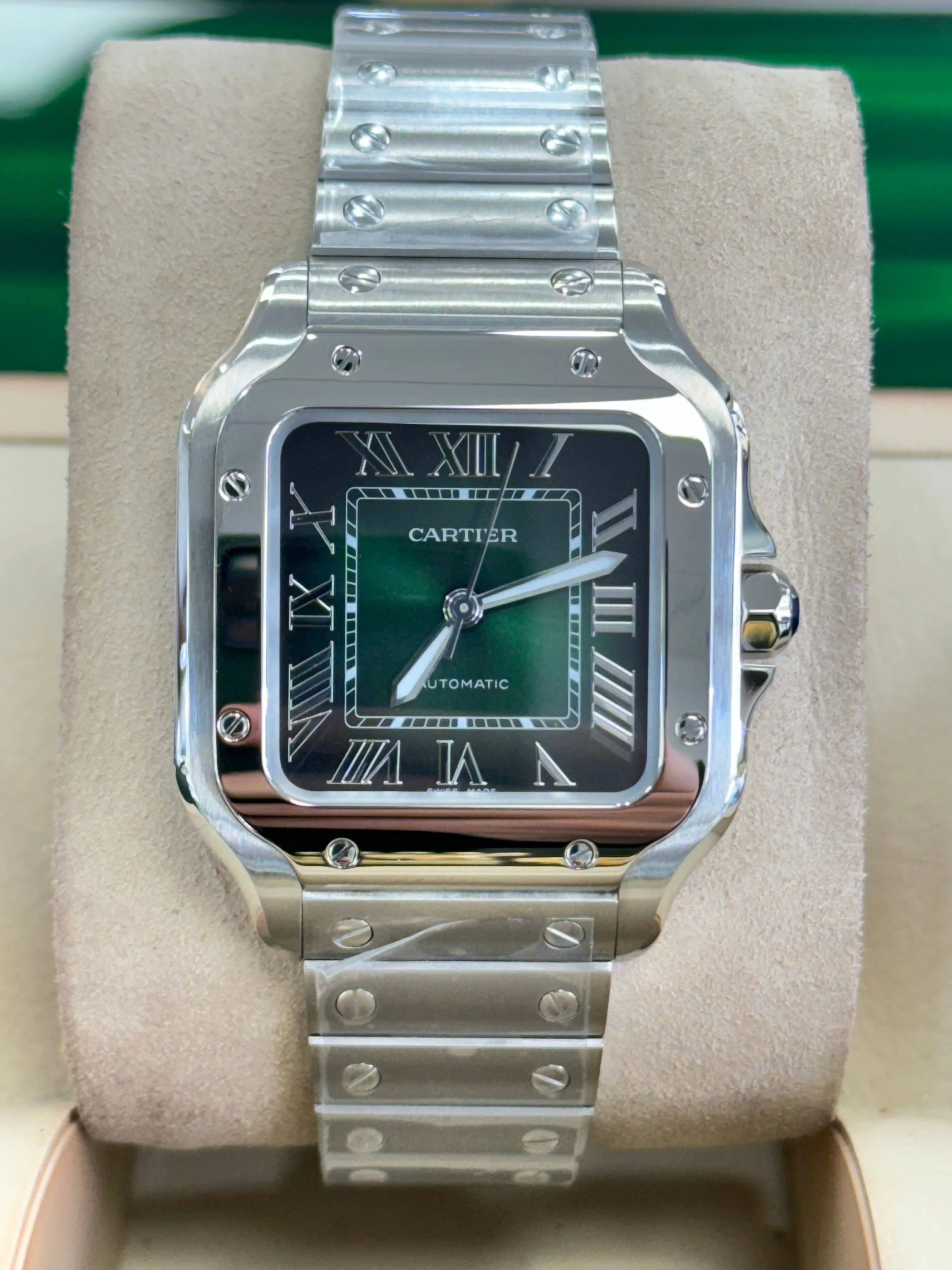 Cartier Santos WSSA0061 35mm Stainless steel Green