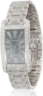 Cartier Tank Américaine 2490 18k white gold Gray