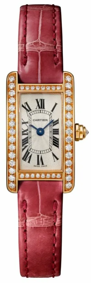 Cartier Tank Américaine WJTA0026 27mm Rose gold and 18k rose gold Silver