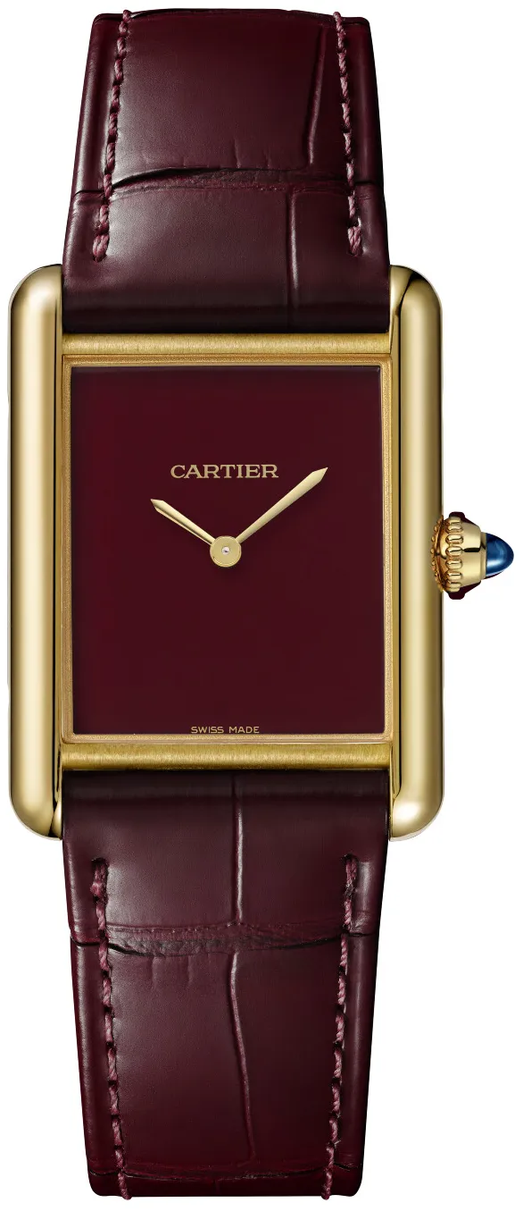 Cartier Tank Louis Cartier WGTA0190 25.5mm Yellow gold and 18k yellow gold Red