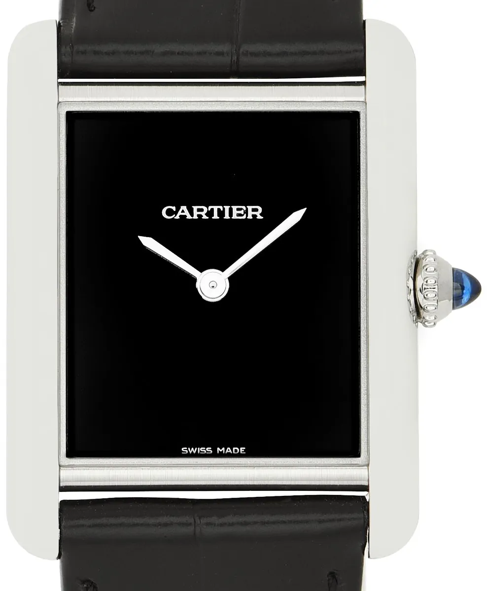 Cartier Tank Must WSTA0072 33.5mm Stainless steel Black