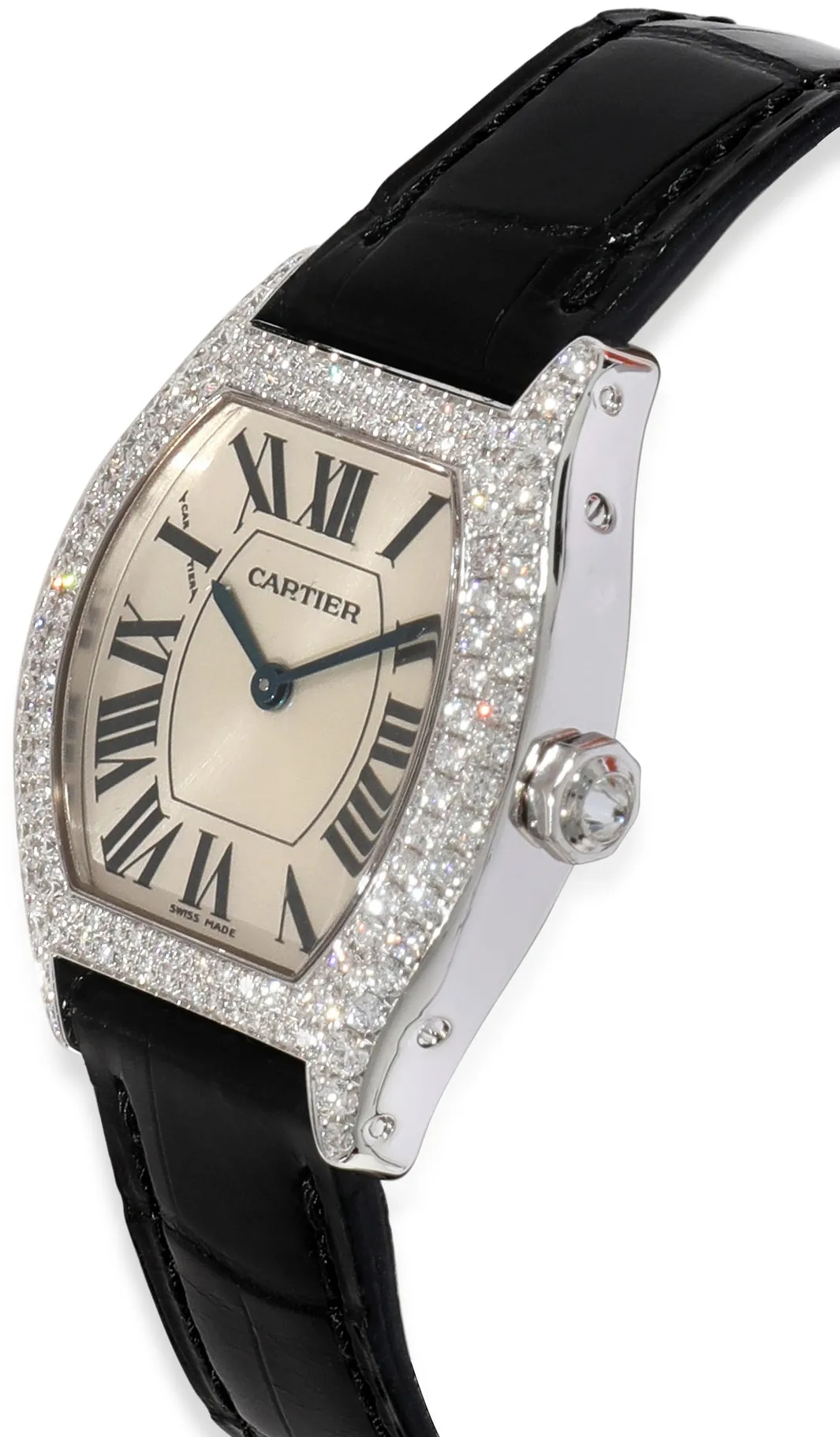 Cartier Tortue 2644 28mm White gold Silver 2