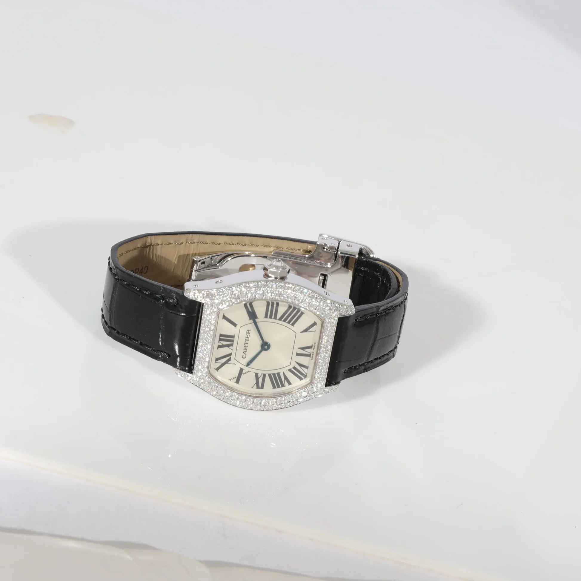 Cartier Tortue 2644 28mm White gold Silver 5