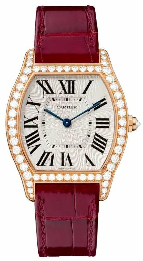 Cartier Tortue wa501008 34.01mm Rose gold and 18k rose gold Silver