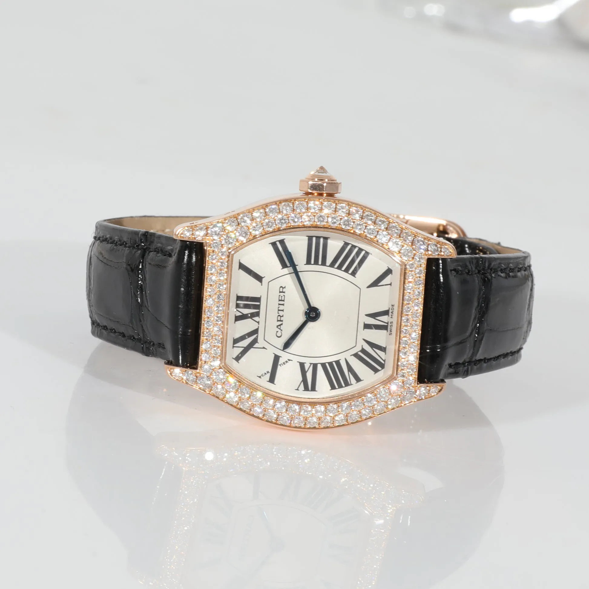 Cartier Tortue WA503751 28mm Rose gold and 18k rose gold Silver 5