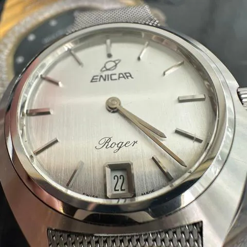 Enicar 1974 VERY RARE    112-74-06 37mm Stainless steel Silver 2