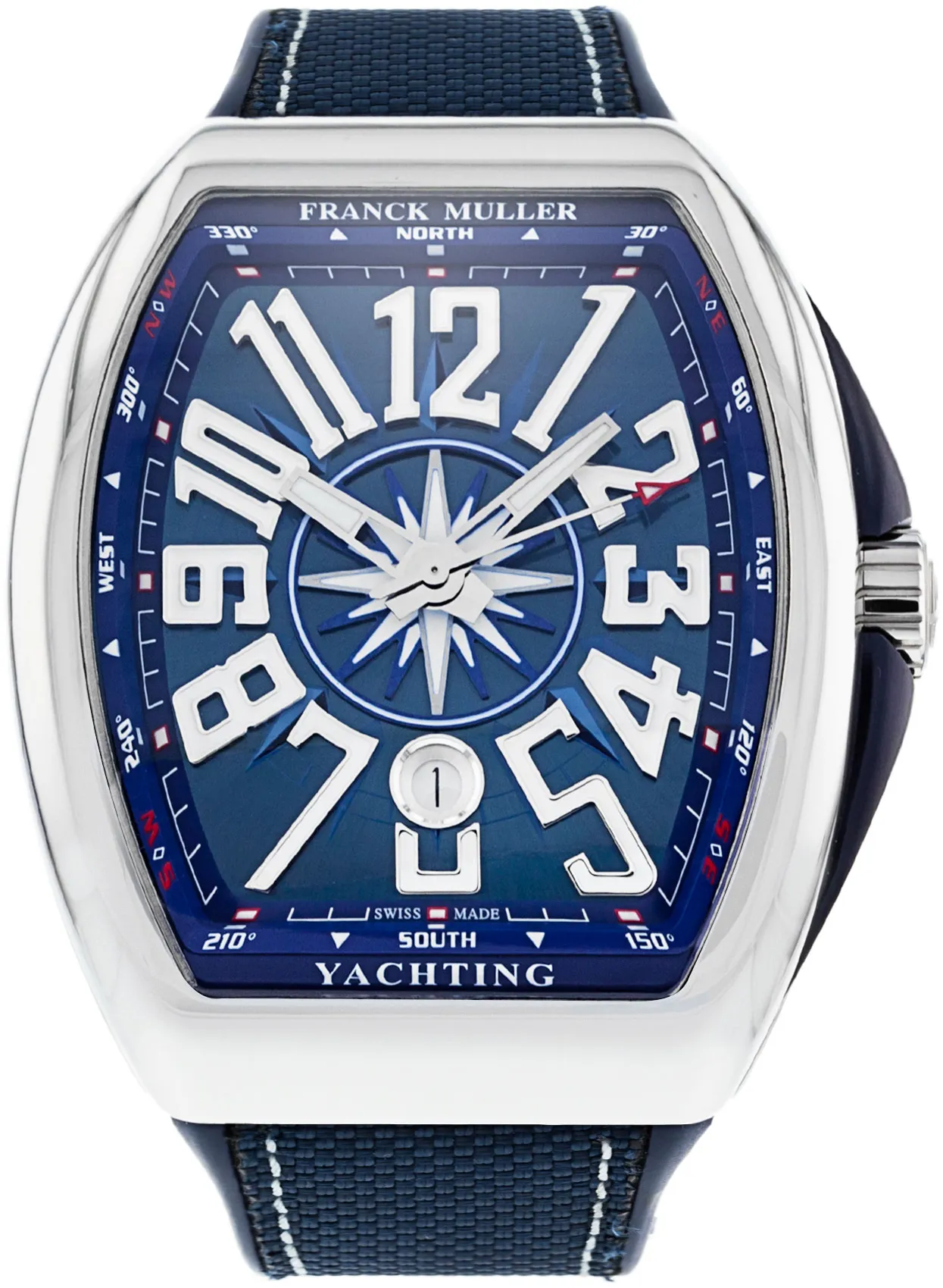 Franck Muller Vanguard V45 SC DT AC BL 44mm Stainless steel Blue Arabic