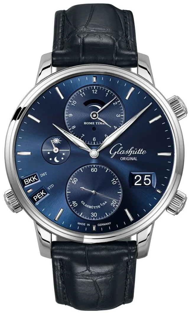 Glashütte Senator Cosmopolite 1-89-02-05-02-30 44mm Stainless steel