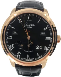 Glashütte Senator Perpetual Calendar 100-02-25-05-04 18k rose gold Black