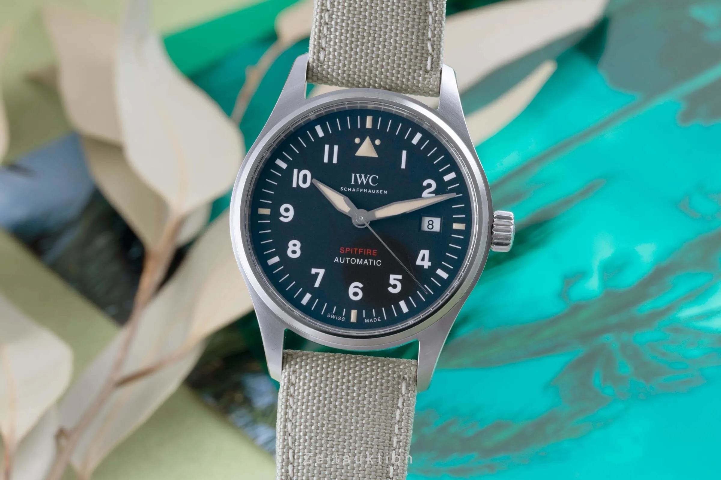 IWC Pilot IW326803 39mm Stainless steel Green