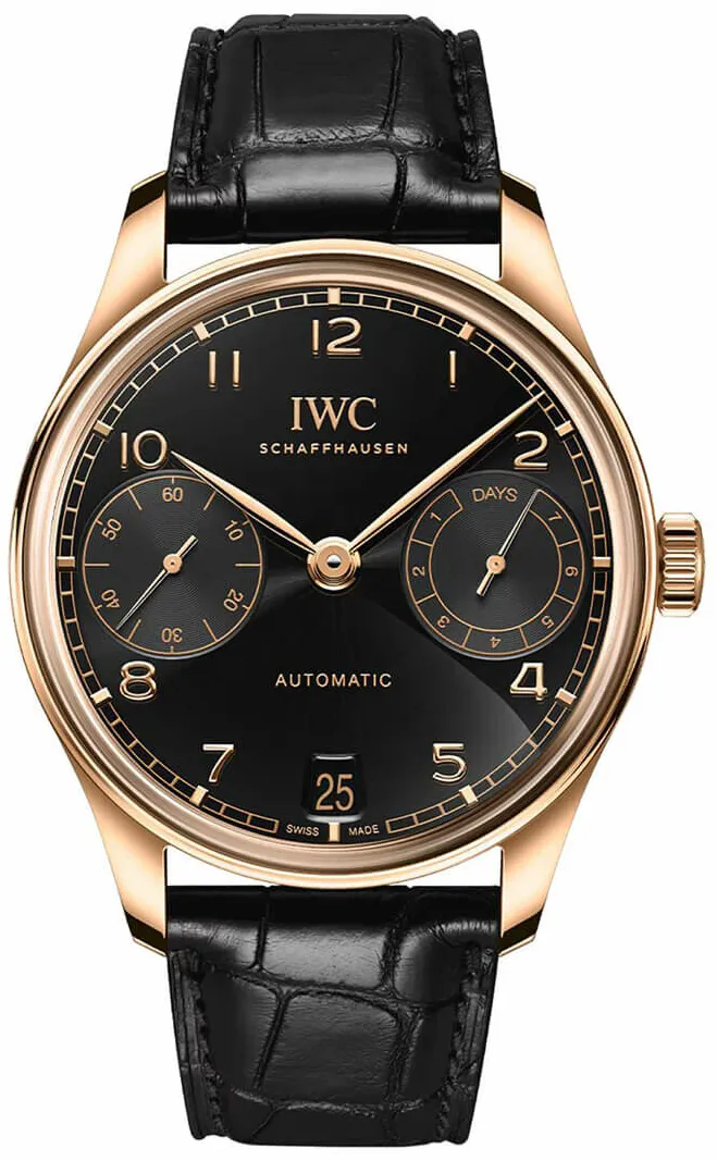 IWC Portugieser Automatic IW501707 42.5mm Yellow gold Black