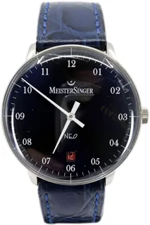 MeisterSinger Neo NE208 Stainless steel Blue