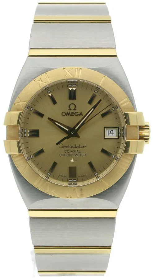 Omega Constellation Double Eagle 12001000 35mm Yellow gold and Stainless steel Champagne