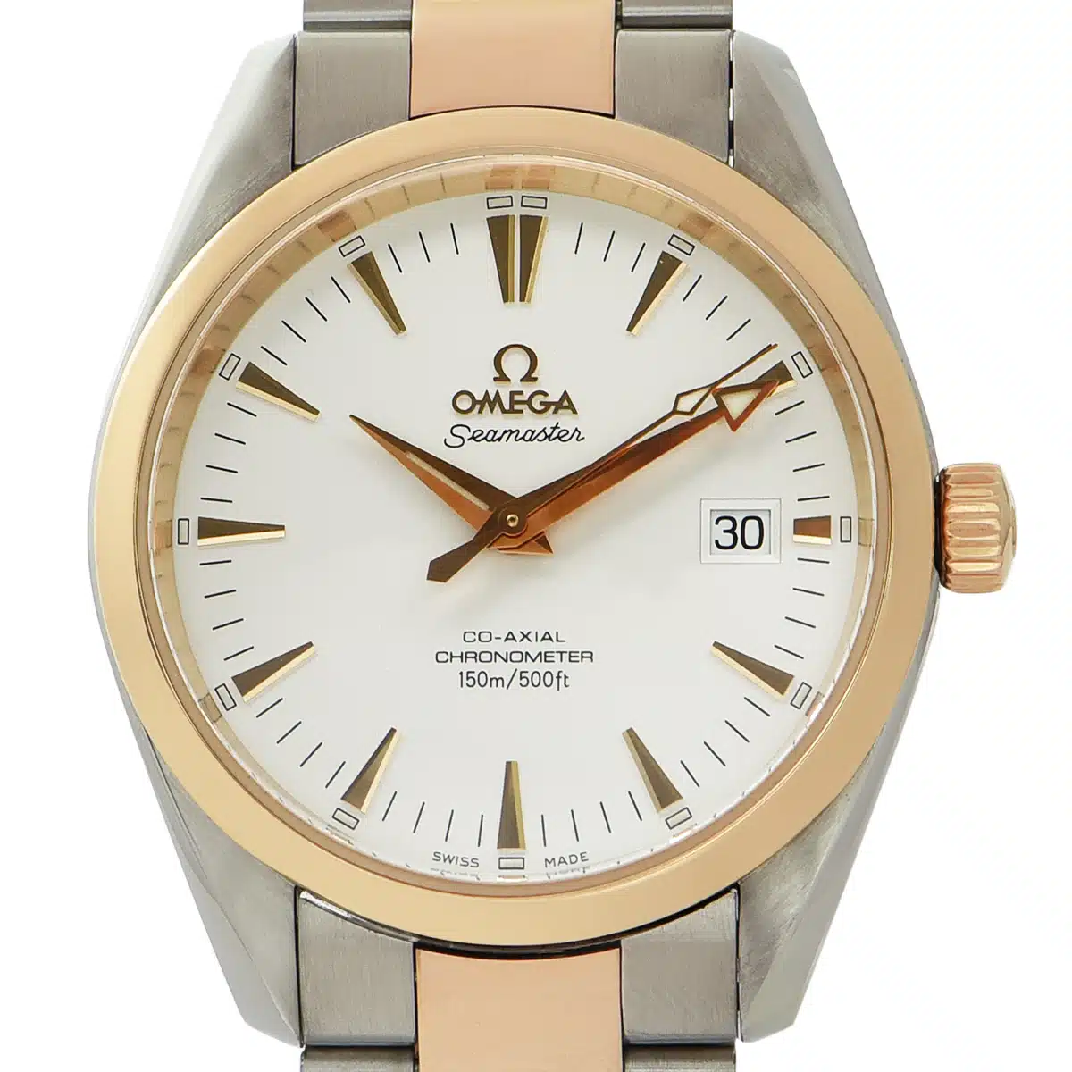 Omega Seamaster Aqua Terra 23043000 36mm Rose gold and Stainless steel White